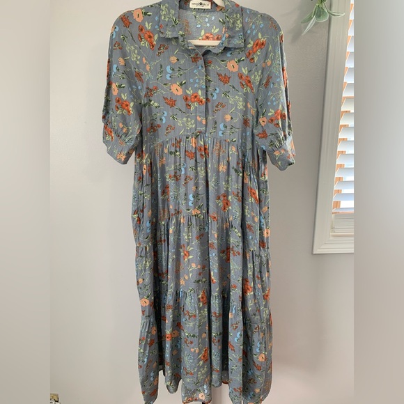 Floral Blue Dress - Picture 3 of 16